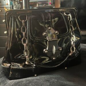Tracy Reese Edie Black Patent Leather Handbag🖤🖤🖤Like New
